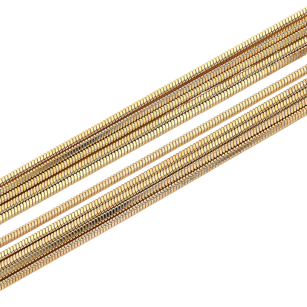 Set of 2 - Twisted Strand Bracelet (Size - 7-2 Ext) &amp; Necklace (18-2 Ext) in Yellow Gold Tone 4444241 4