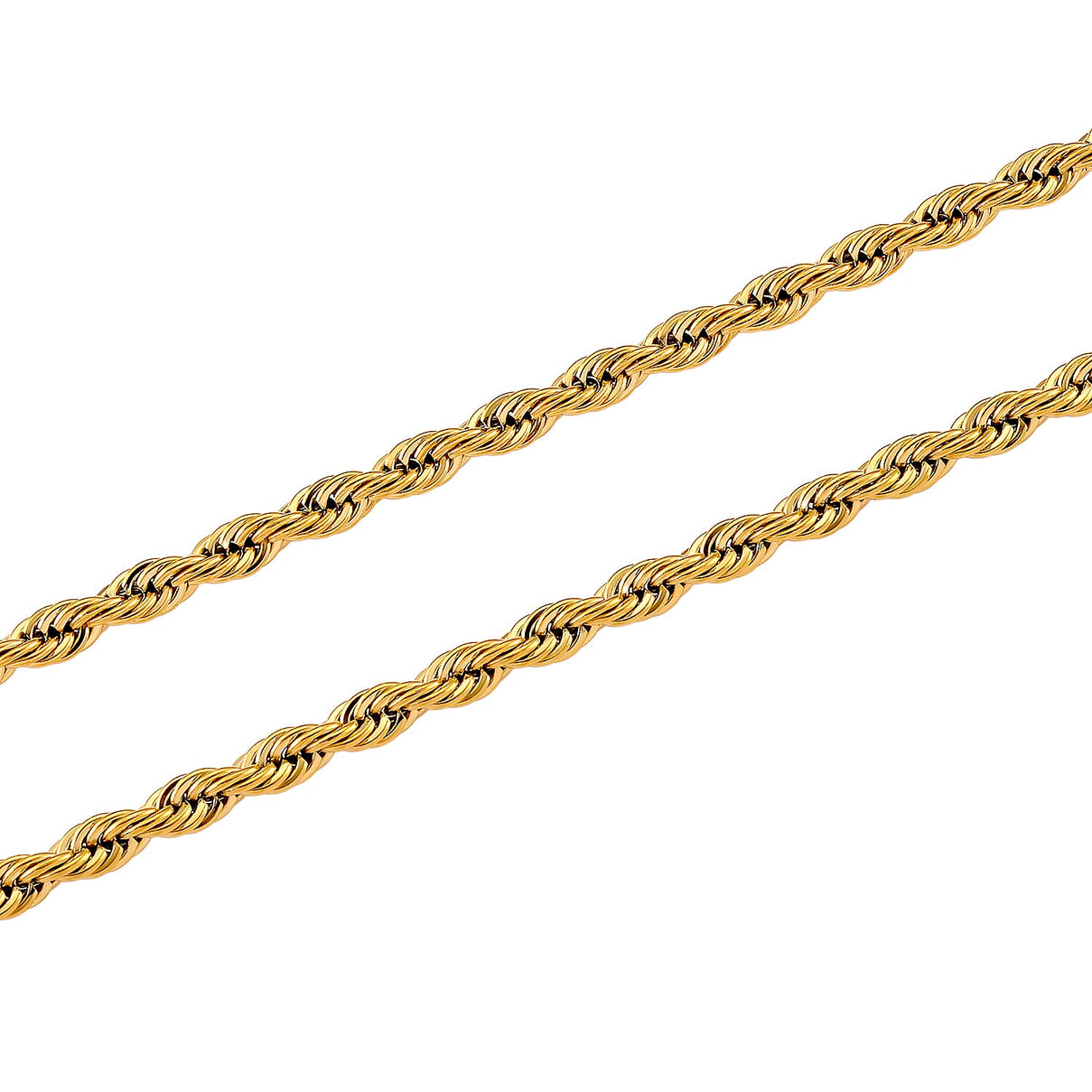 Set of 2 - Rope Chain Bracelet (Size - 8.5+2 Ext) &amp; Necklace (Size - 24) V32514774 4