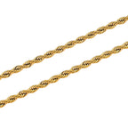 Set of 2 - Rope Chain Bracelet (Size - 8.5-2 Ext) & Necklace (Size - 24)