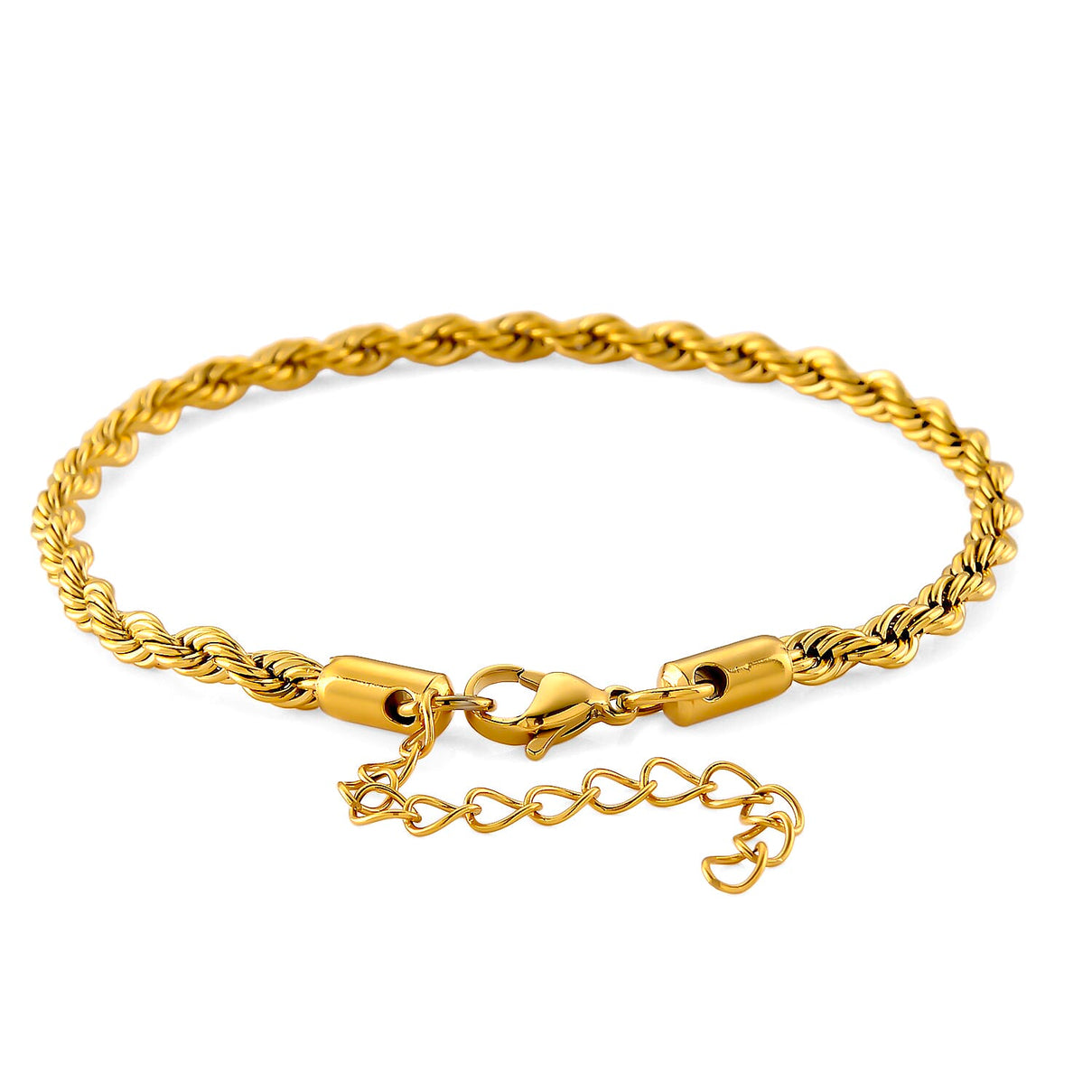 Set of 2 - Rope Chain Bracelet (Size - 8.5+2 Ext) &amp; Necklace (Size - 24) V32514774 6