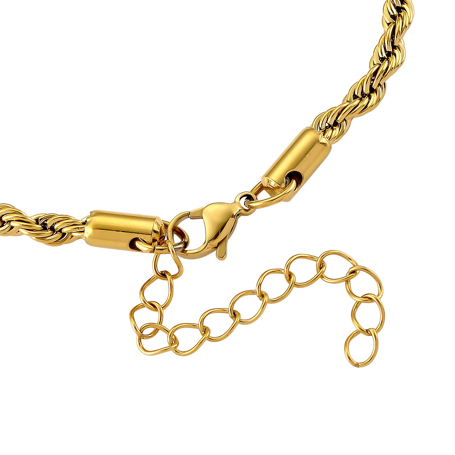 Set of 2 - Rope Chain Bracelet (Size - 8.5+2 Ext) &amp; Necklace (Size - 24) V32514774 7