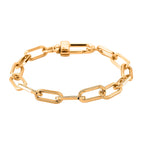 2 Piece Set - Chain Link Necklace (Size 30) & Bracelet (Size 8) in Yellow Gold Plated