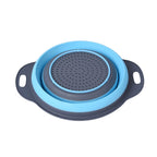 2 Piece Set- Foldable Strainer (Large 29x24x10cm, Small 24x20x8cm) - Blue
