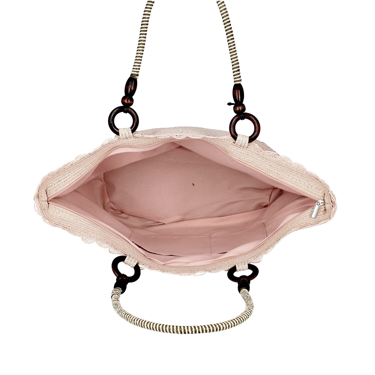 2 Piece Set - Handbag with Matching Hat Tote Bag and Zipper Closure - Dusty Pink 6277094 4
