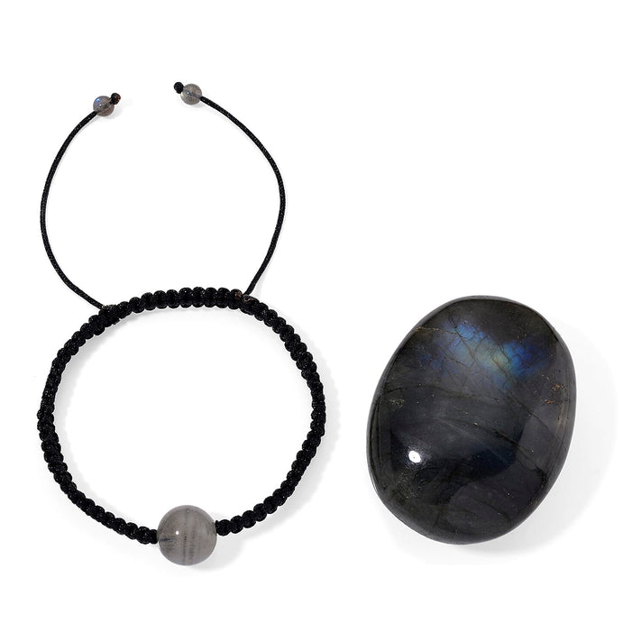 Tucson Find- 2 Piece Set - Labradorite  Loose Stone and Adjustable Bracelet 315.00 Ct. 4395780 1
