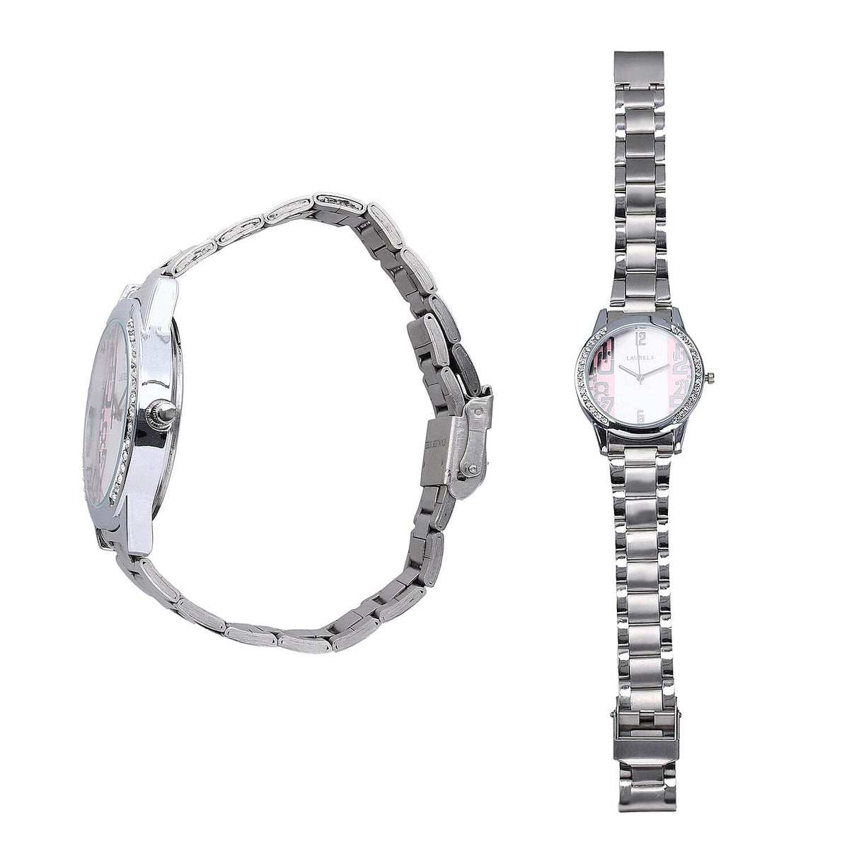 2 Piece Set - Merino Woolen Stole and Rhinestone Wrist Watch in a Gift Box - Blue 4012131 6