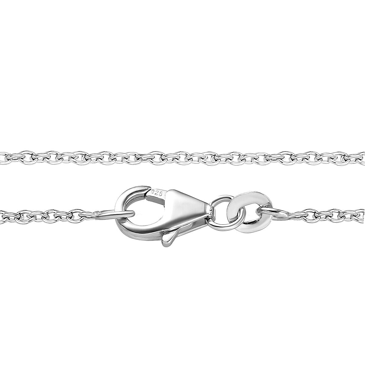 GP- Moissanite Cluster Pendant And Chain in Platinum Overlay Sterling Silver 4401208 4