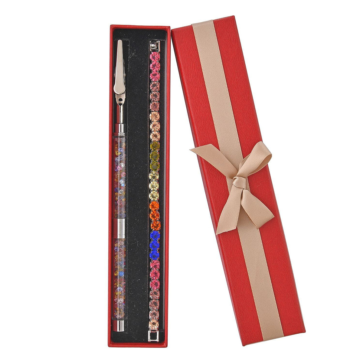 Close Out Deal-  - Multi Colour Austrian Crystal Bracelet (7.5) and Bracelet Holder 4234678 6