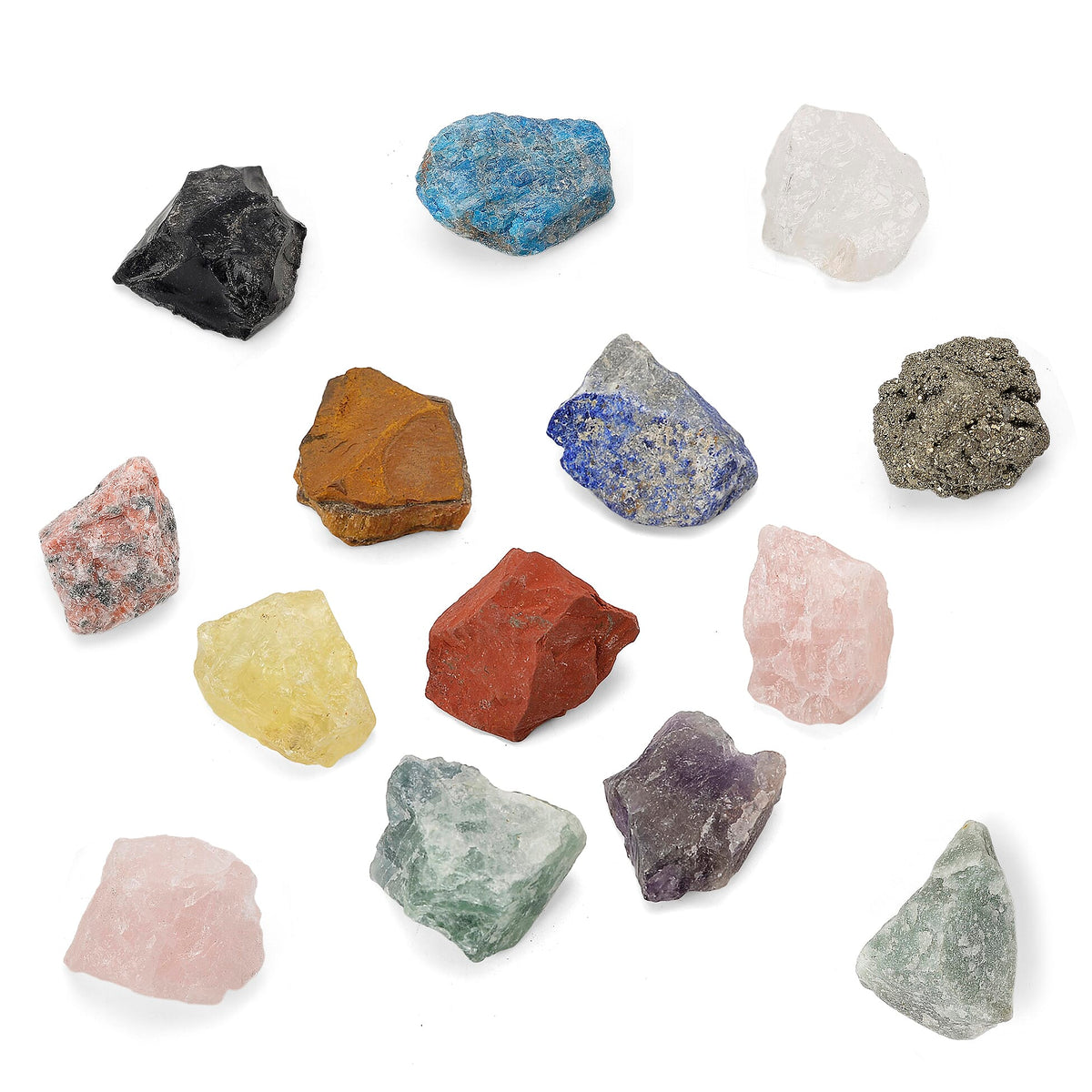 7 Chakra Raw Stones, 7 Chakra Tumbled Stones, 7 Colourful Gemstones. Lava Rock Chakra Bracelet and Chakra Therapy Guide 4428482 13
