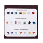 7 Chakra Raw Stones, 7 Chakra Tumbled Stones, 7 Colorful Gemstones. Lava Rock Chakra Bracelet and Chakra Therpay Guide