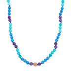 2 Piece Set - Multi Gemstones Necklace (Size 18-2Ext.) and Strechable Bracelet 250.00 Ct.