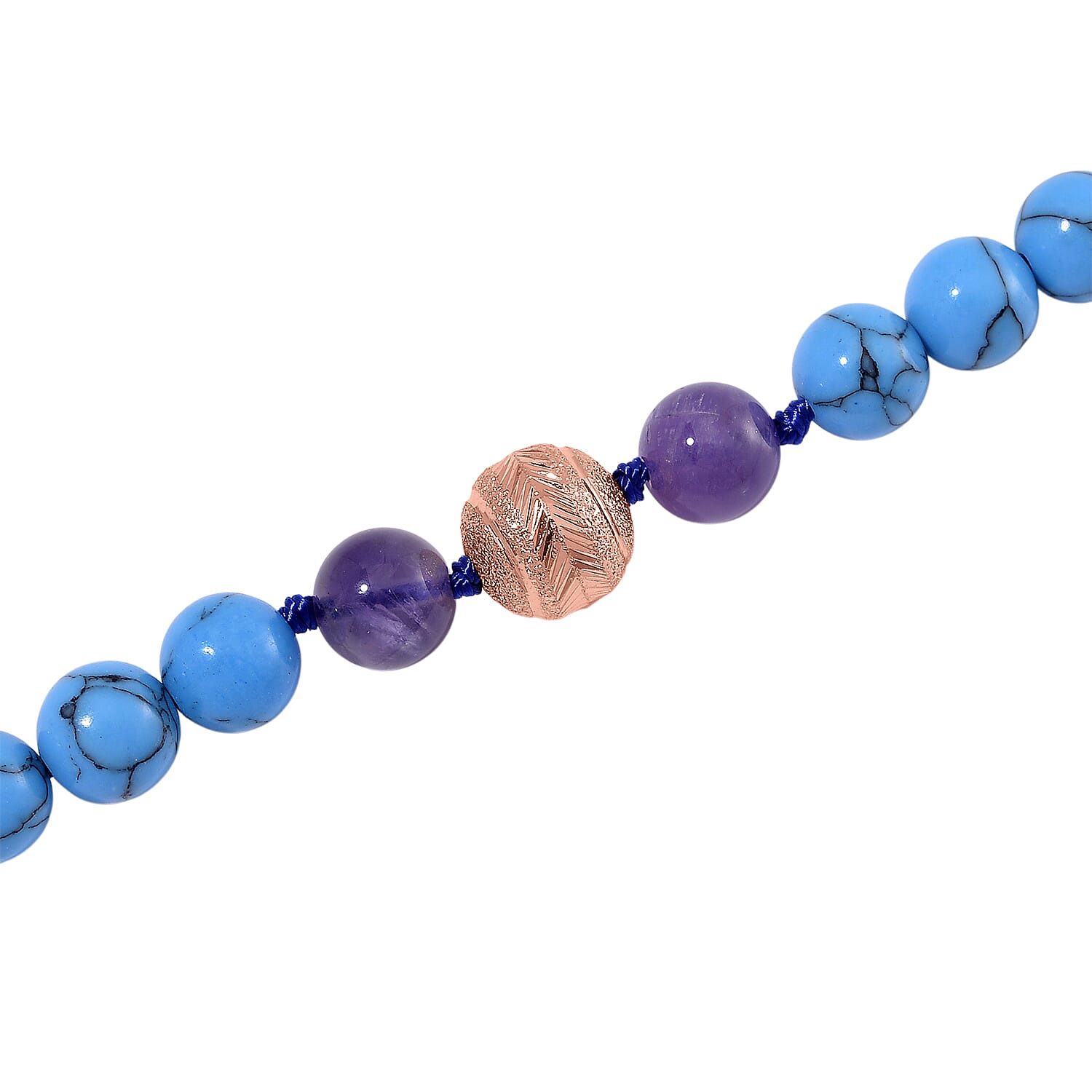 2 Piece Set - Multi Gemstones Necklace (Size 18-2Ext.) and Strechable Bracelet 250.00 Ct. 4371862 4