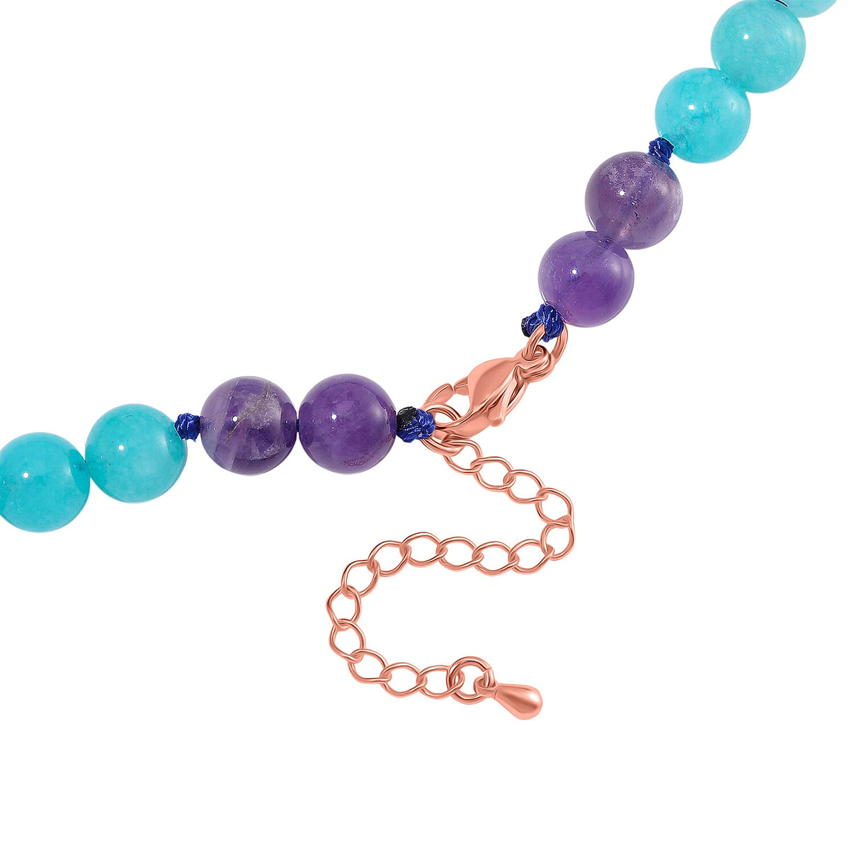 2 Piece Set - Multi Gemstones Necklace (Size 18-2Ext.) and Strechable Bracelet 250.00 Ct. 4371862 5