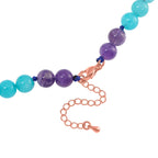 2 Piece Set - Multi Gemstones Necklace (Size 18-2Ext.) and Strechable Bracelet 250.00 Ct.