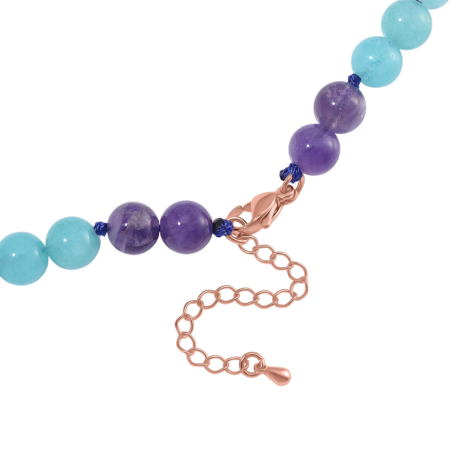 2 Piece Set - Multi Gemstones Necklace (Size 18-2Ext.) and Strechable Bracelet 250.00 Ct. 4371862 5