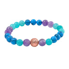 2 Piece Set - Multi Gemstones Necklace (Size 18-2Ext.) and Strechable Bracelet 250.00 Ct.