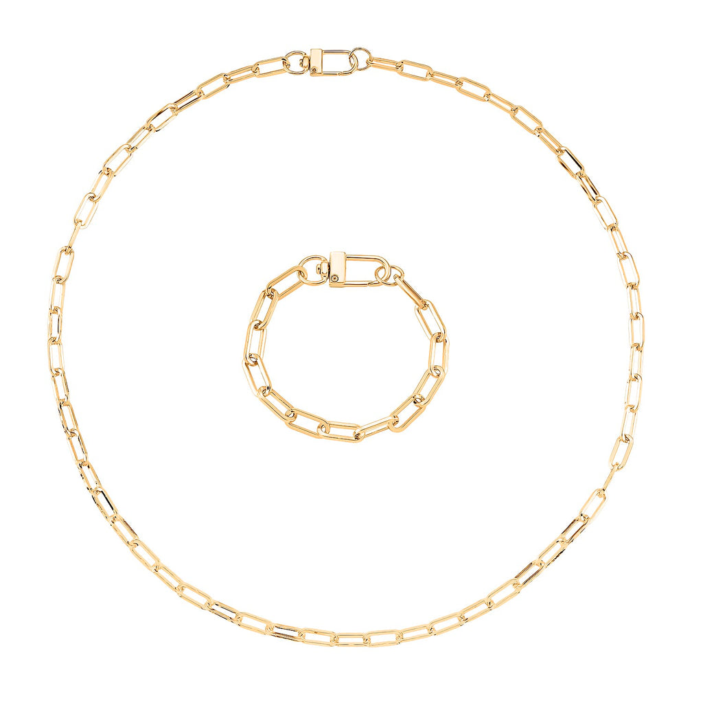 Chunky Paperclip Necklace (Size 30) & Bracelet (Size 8)