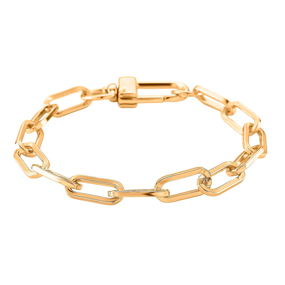 2 Piece Set - 7MM Paperclip Necklace (Size 30) and Bracelet (Size 8) with Fancy Clasp 4396218 6