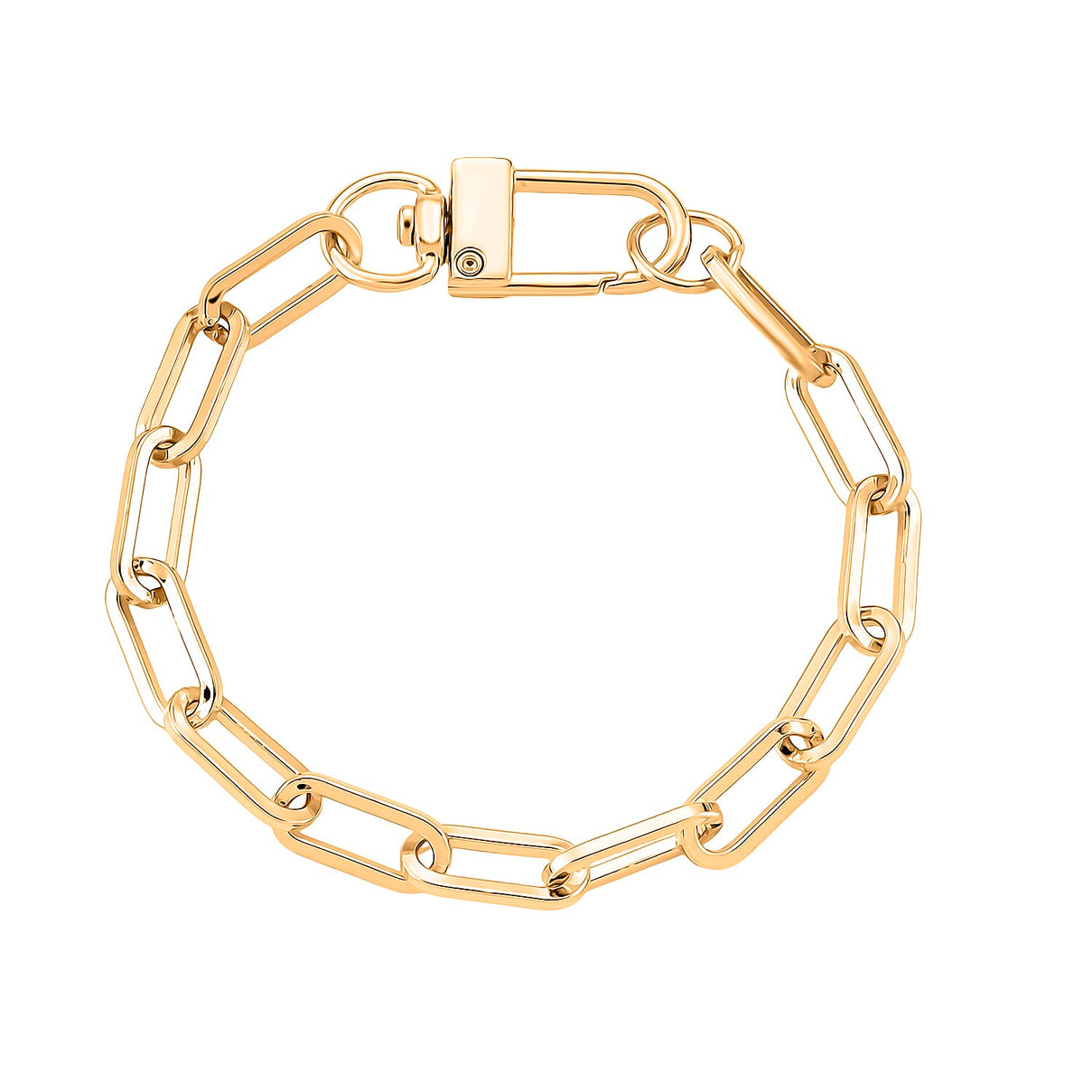 2 Piece Set - 7MM Paperclip Necklace (Size 30) and Bracelet (Size 8) with Fancy Clasp 4396218 7