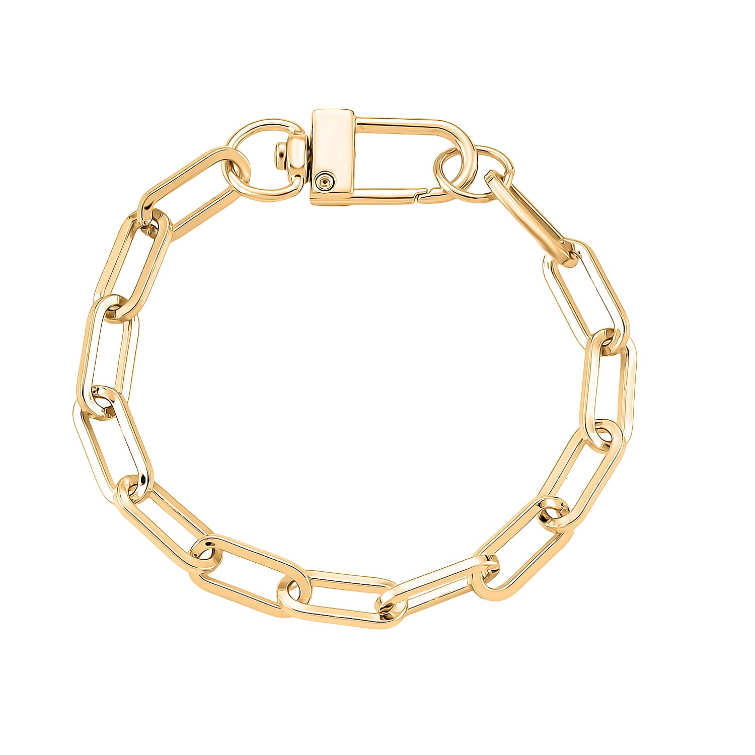 2 Piece Set - 7MM Paperclip Necklace (Size 30) and Bracelet (Size 8) with Fancy Clasp 4396218 7