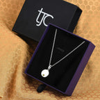 2 Piece Set -  Peridot Cable Chain CL-35 and Pendant  Sterling Silver 0.10 ct  0.100  Ct.