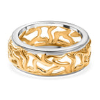 EverTrue 2 Piece Set - Ring (Size L) & Tree of Life Pendant with Chain (Size 20) in Yellow Gold Plated & Platinum Overlay