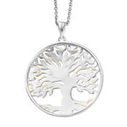 EverTrue 2 Piece Set - Ring (Size L) & Tree of Life Pendant with Chain (Size 20) in Yellow Gold Plated & Platinum Overlay