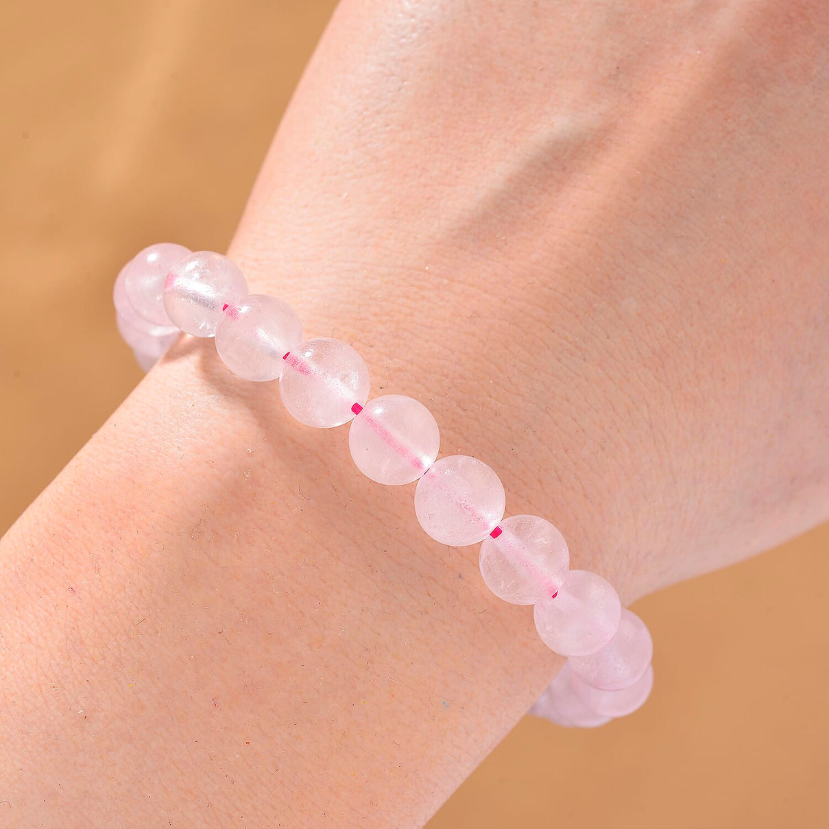 Natural Rose Quartz Set Of Sphere With Stand &amp; Bracelet (Size 7.5 Strechable) 736.00 Ct. 4403896 3