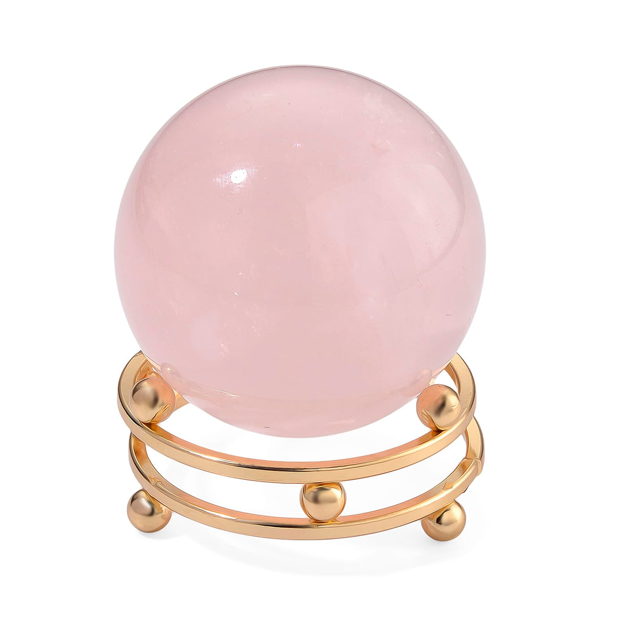Natural Rose Quartz Set Of Sphere With Stand &amp; Bracelet (Size 7.5 Strechable) 736.00 Ct. 4403896 4