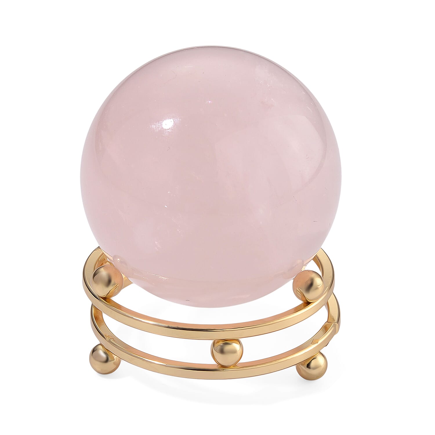 Natural Rose Quartz Set Of Sphere With Stand &amp; Bracelet (Size 7.5 Strechable) 736.00 Ct. 4403896 4