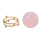 Natural Rose Quartz Set Of Sphere With Stand & Bracelet (Size 7.5 Strechable) 736.00 Ct.