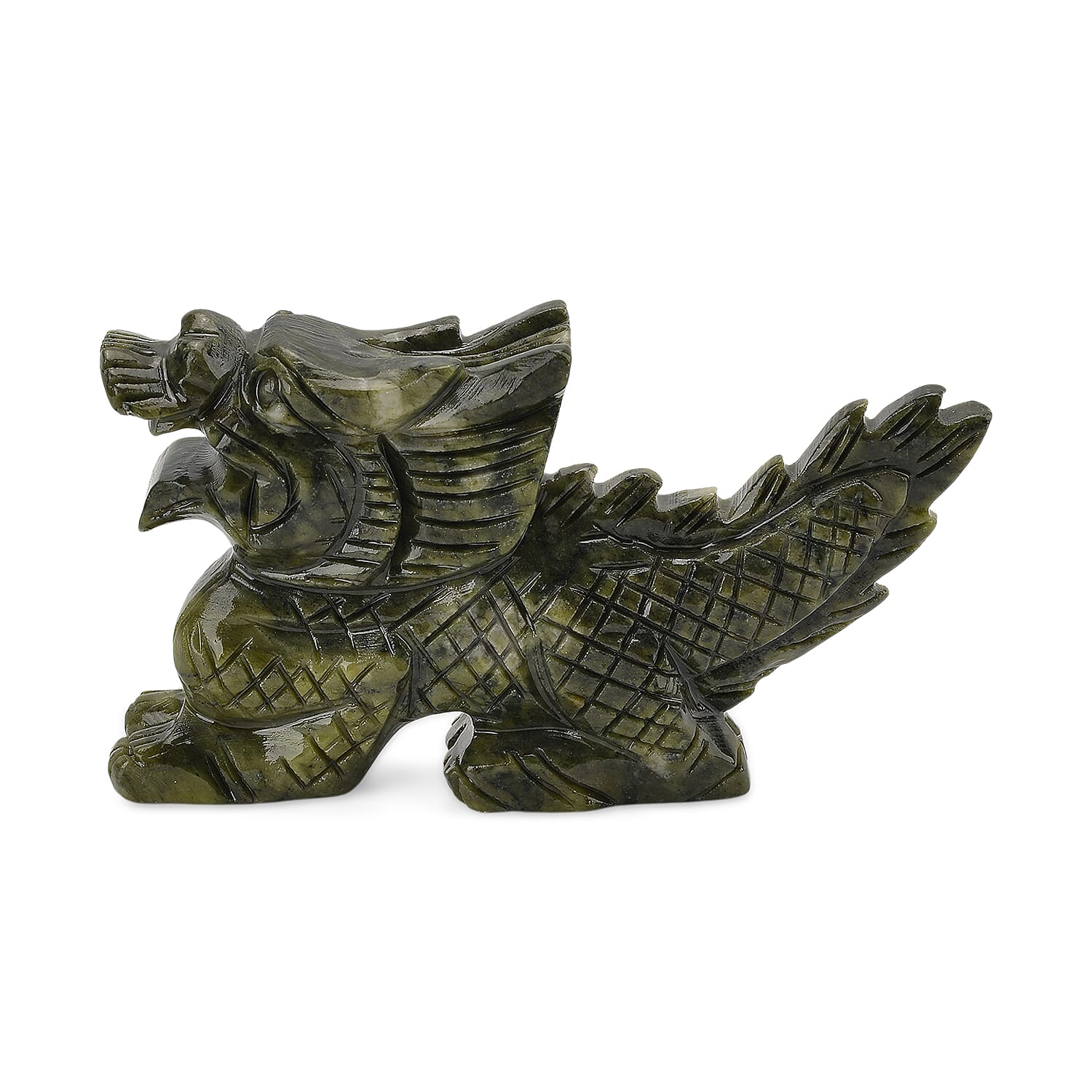 Free Standing Serpentine (Chinese Jade) Handcrafted Dragon Figurine with Free Bracelet 1995. Ct. 4413667 3