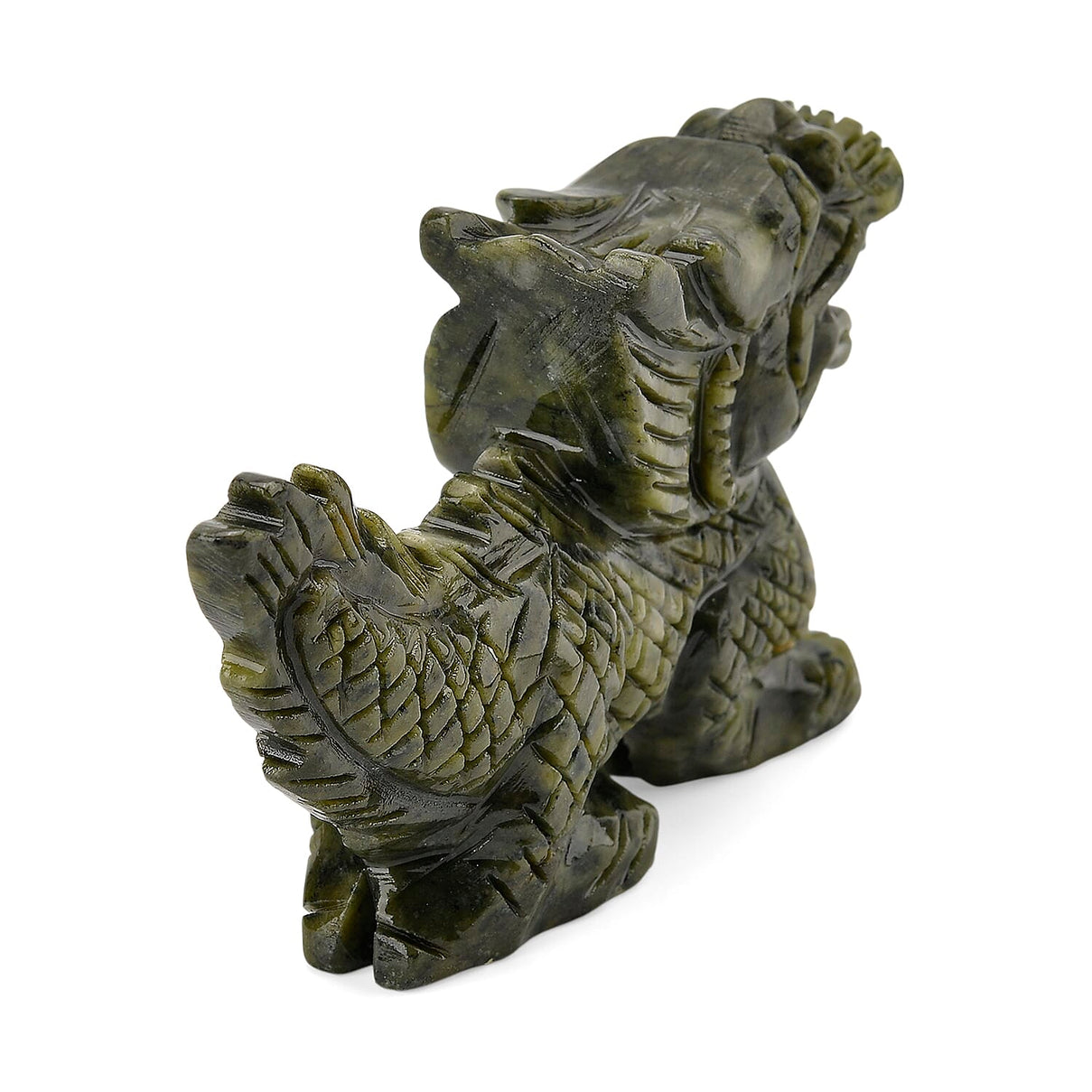 Free Standing Serpentine (Chinese Jade) Handcrafted Dragon Figurine with Free Bracelet 1995. Ct. 4413667 5