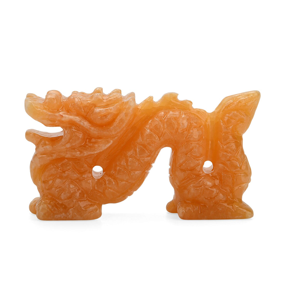 The Carved Treasure Collection - Honey Serpentine Carved Dragon Ornament 1775.00 Ct. V32526706 4