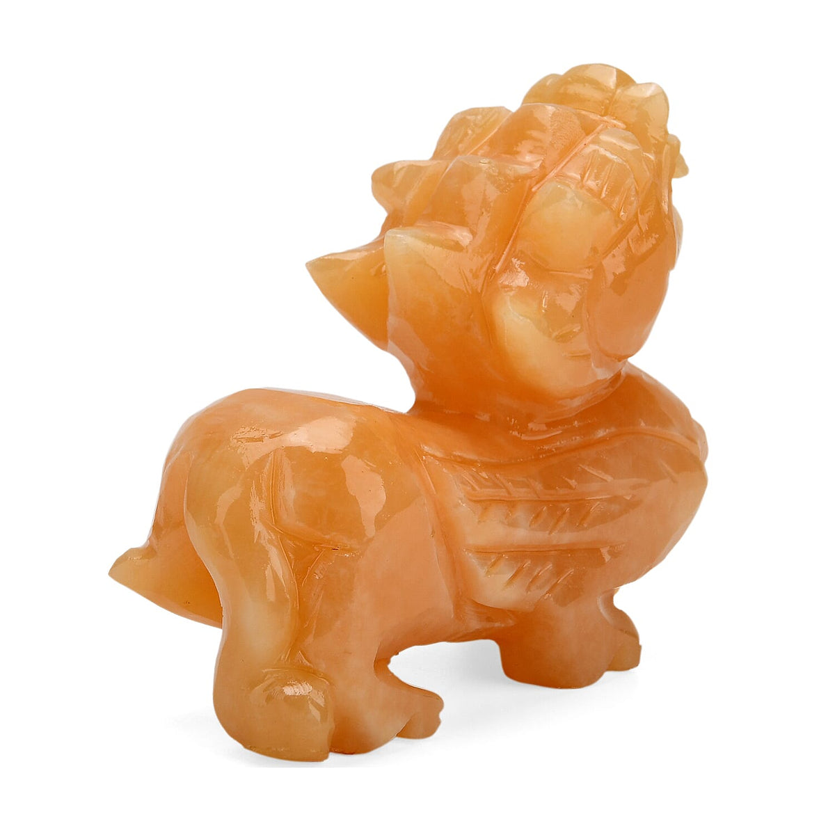 The Carved Treasure Collection - Honey Serpentine Carved Qi Lin Ornament 3215.00 Ct. V32515806 4