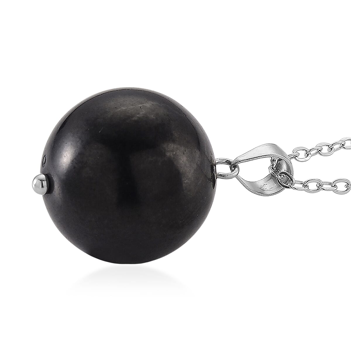 2 Piece Set - Natural Shungite Beads Lever Back Drop Earrings and Pendant with Chain (Size 20) 45.00 Ct. 4452481 5