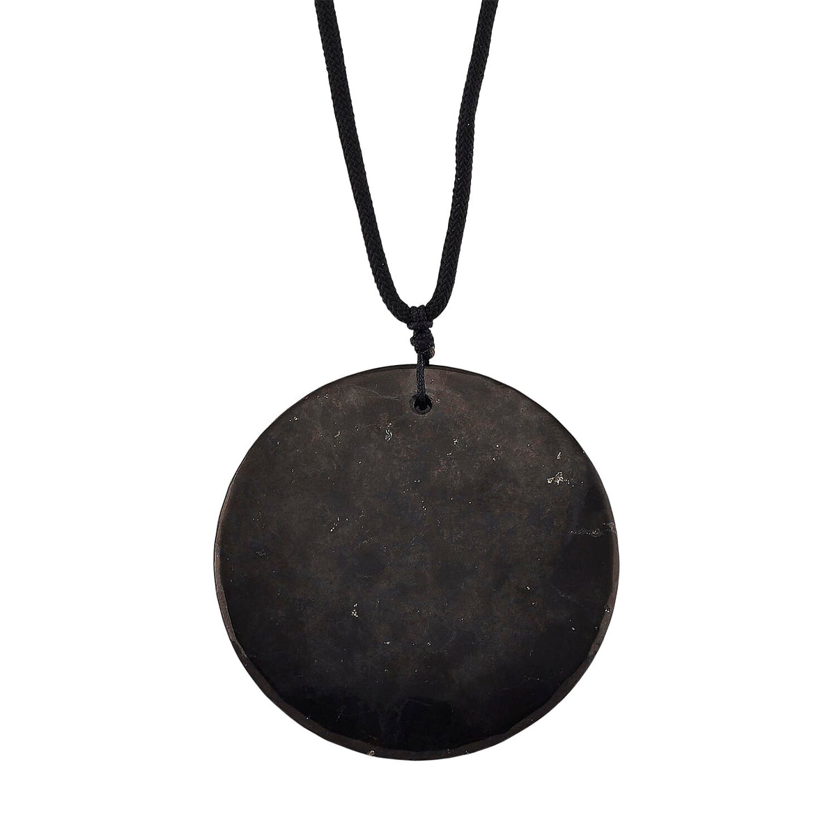 2 Piece Set - Natural Shungite Stone Necklace (Size 30 NE-Adjust) and Dangling Push Back Earring 110.00 Ct. 4412205 3