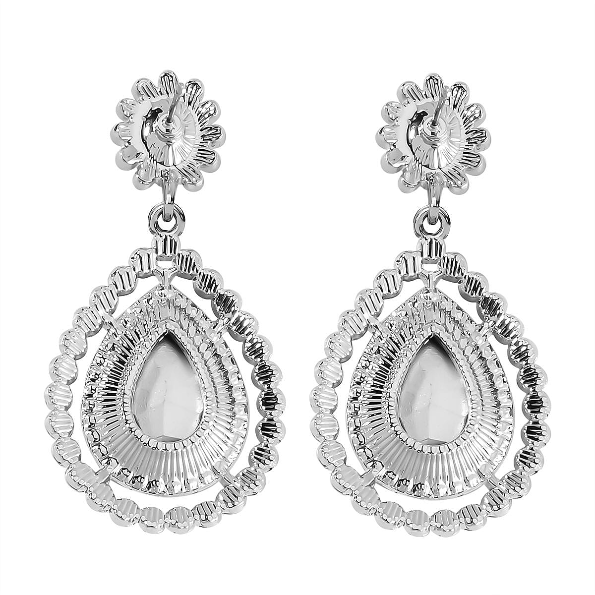 2 Piece Set - Mystic White Austrian Crystal Bracelet (Size 7.5-2) and  Dangle Earrings 4233993 7