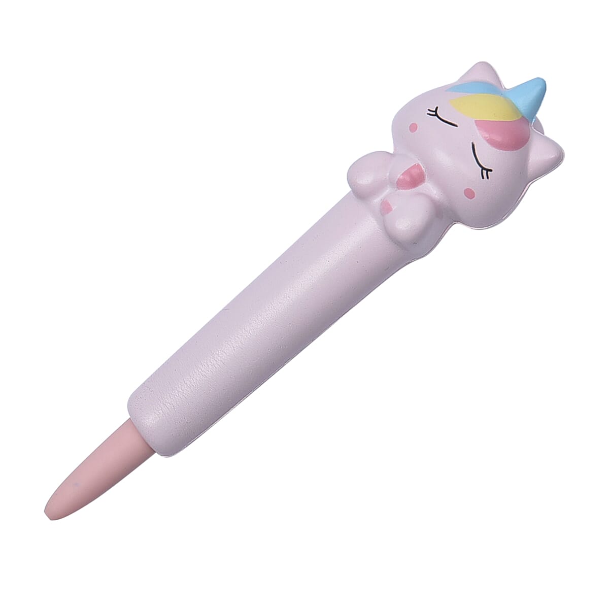 2 Piece Set - Squishy Toy Unicorn Notebook and Pen - Pink, Yellow and Blue 6717286 6