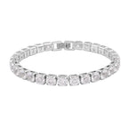2 Piece Set -  White Austrian Crystal Bracelet (Size 7.5 with Bracelet Buddy)