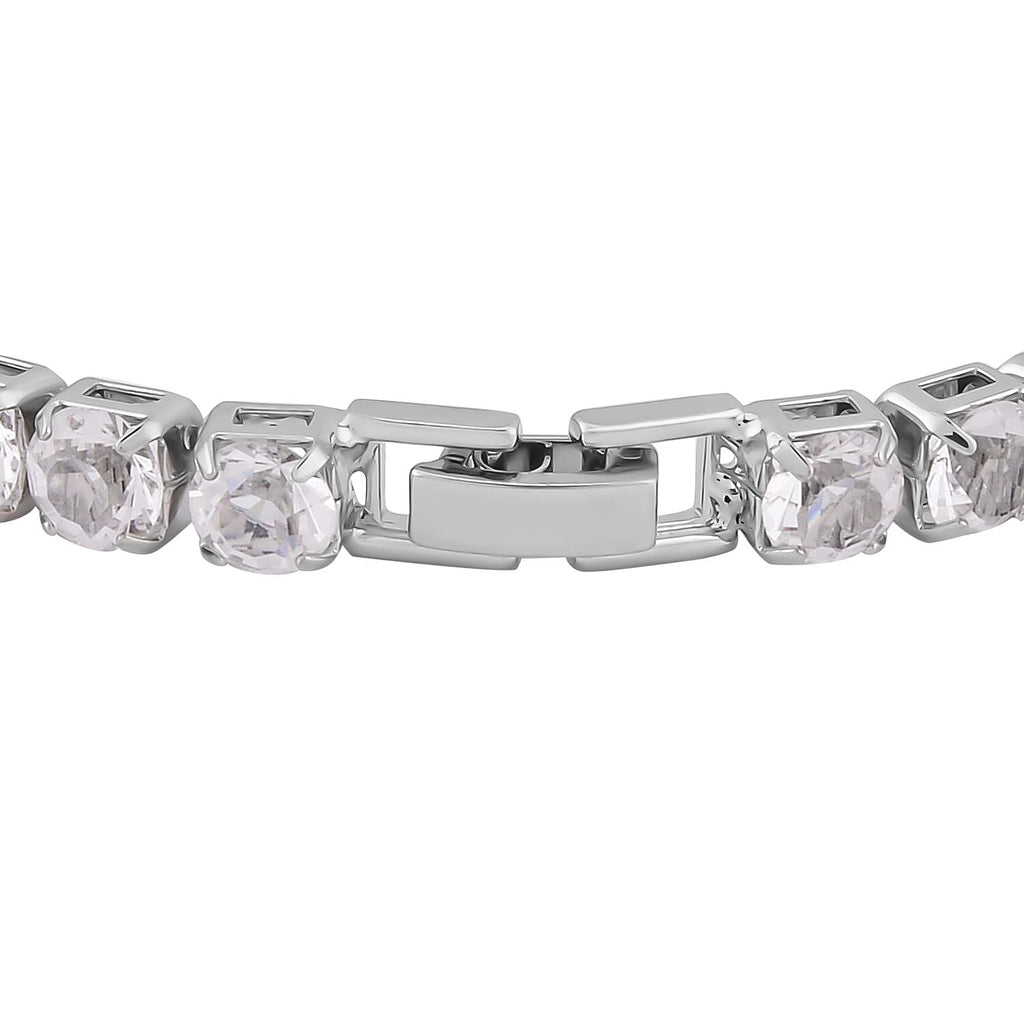 2 Piece Set -  White Austrian Crystal Bracelet (Size 7.5 with Bracelet Buddy)