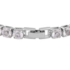 2 Piece Set -  White Austrian Crystal Bracelet (Size 7.5 with Bracelet Buddy)