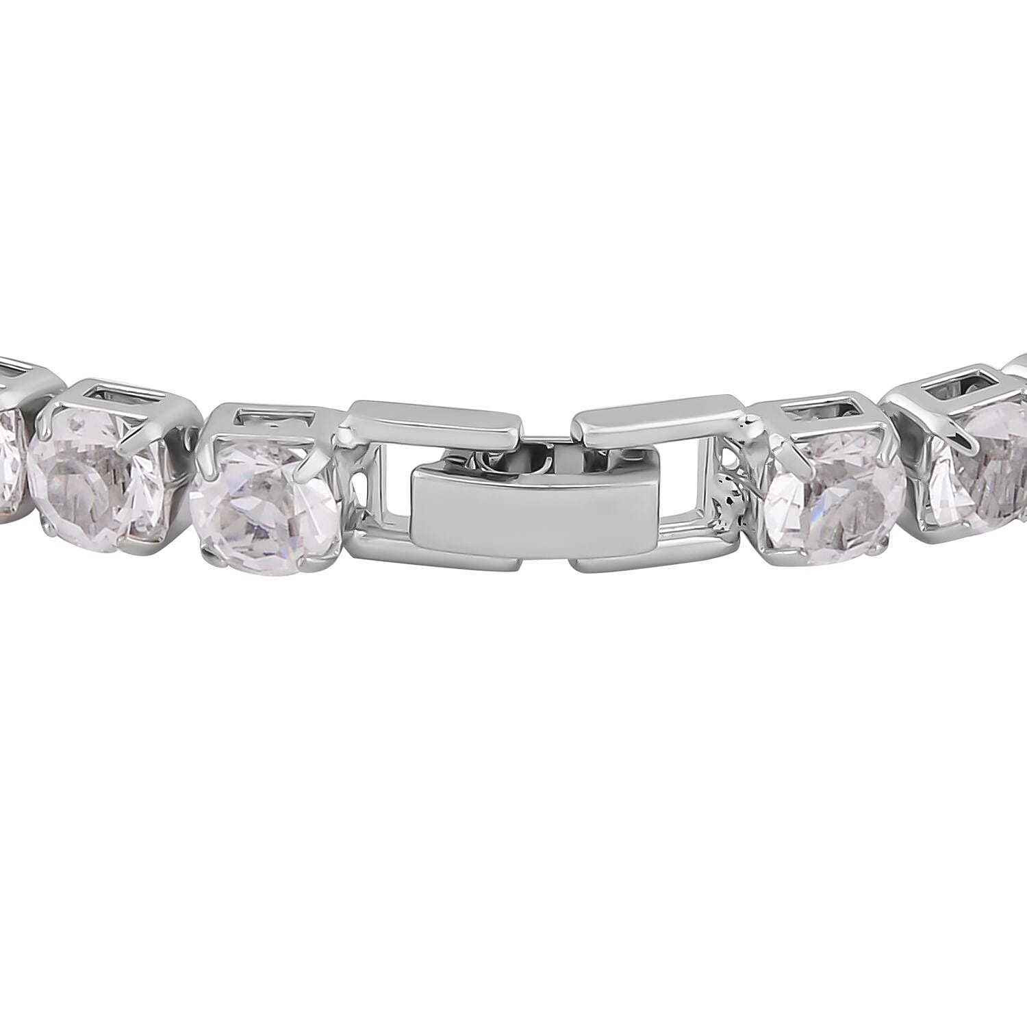 2 Piece Set -  White Austrian Crystal Bracelet (Size 7.5 with Bracelet Buddy) 4128220 3