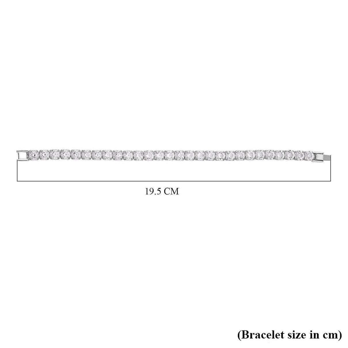 2 Piece Set -  White Austrian Crystal Bracelet (Size 7.5 with Bracelet Buddy) 4128220 4