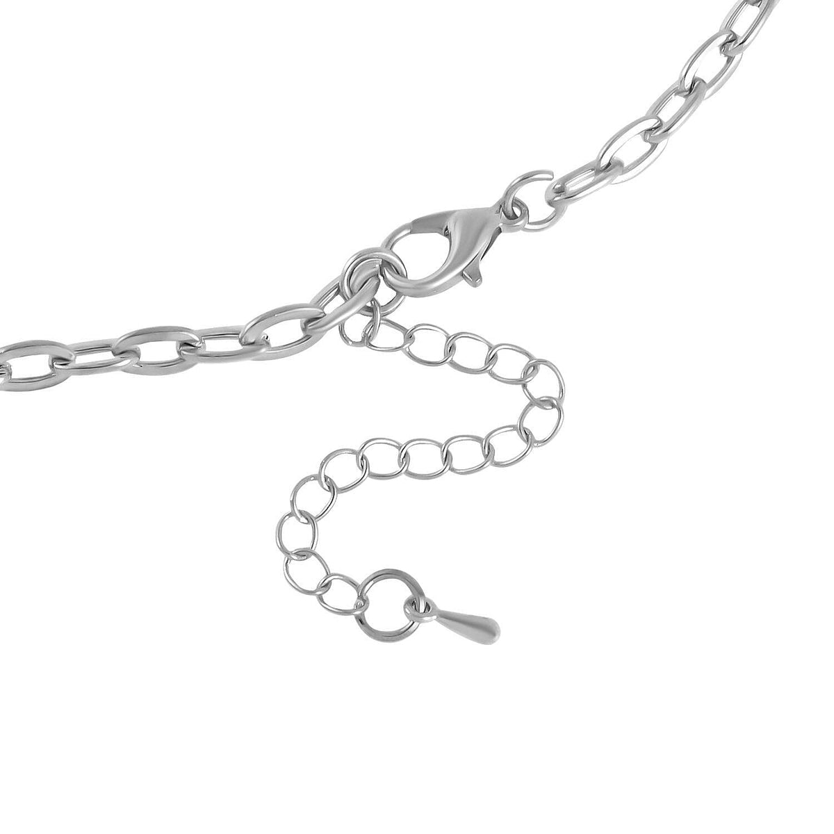2 Piece Set - Austrian White Crystal Necklace (Size 20-2 inch Ext.) and Earrings in Silver Tone 4218931 4