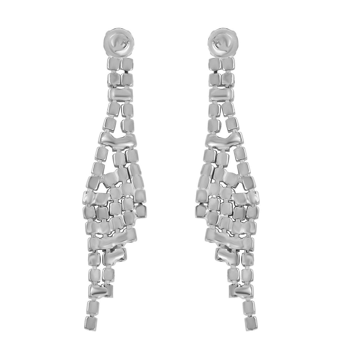 2 Piece Set - Austrian White Crystal Necklace (Size 20-2 inch Ext.) and Earrings in Silver Tone 4218931 8