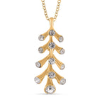 2 Piece Set - White Crystal Necklace and Earring with Push Back