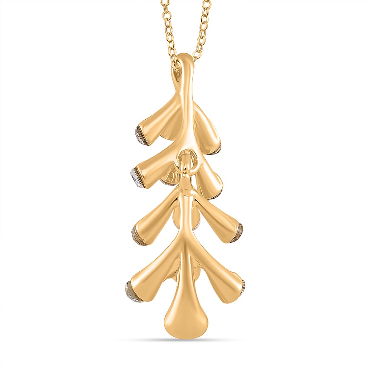 2 Piece Set - White Crystal Necklace and Earring with Push Back 4283003 4