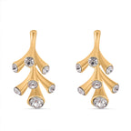 2 Piece Set - White Crystal Necklace and Earring with Push Back