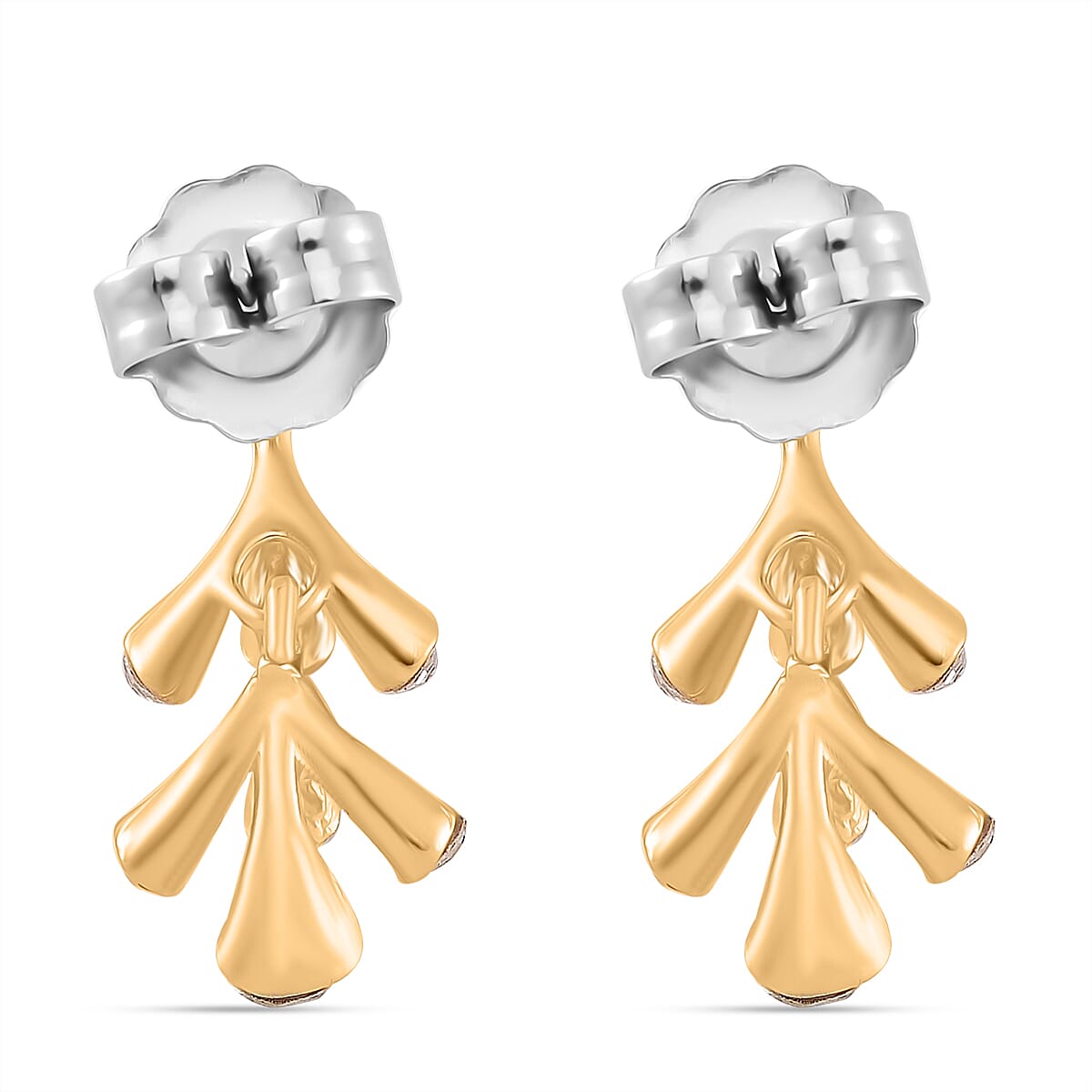 2 Piece Set - White Crystal Necklace and Earring with Push Back 4283003 8